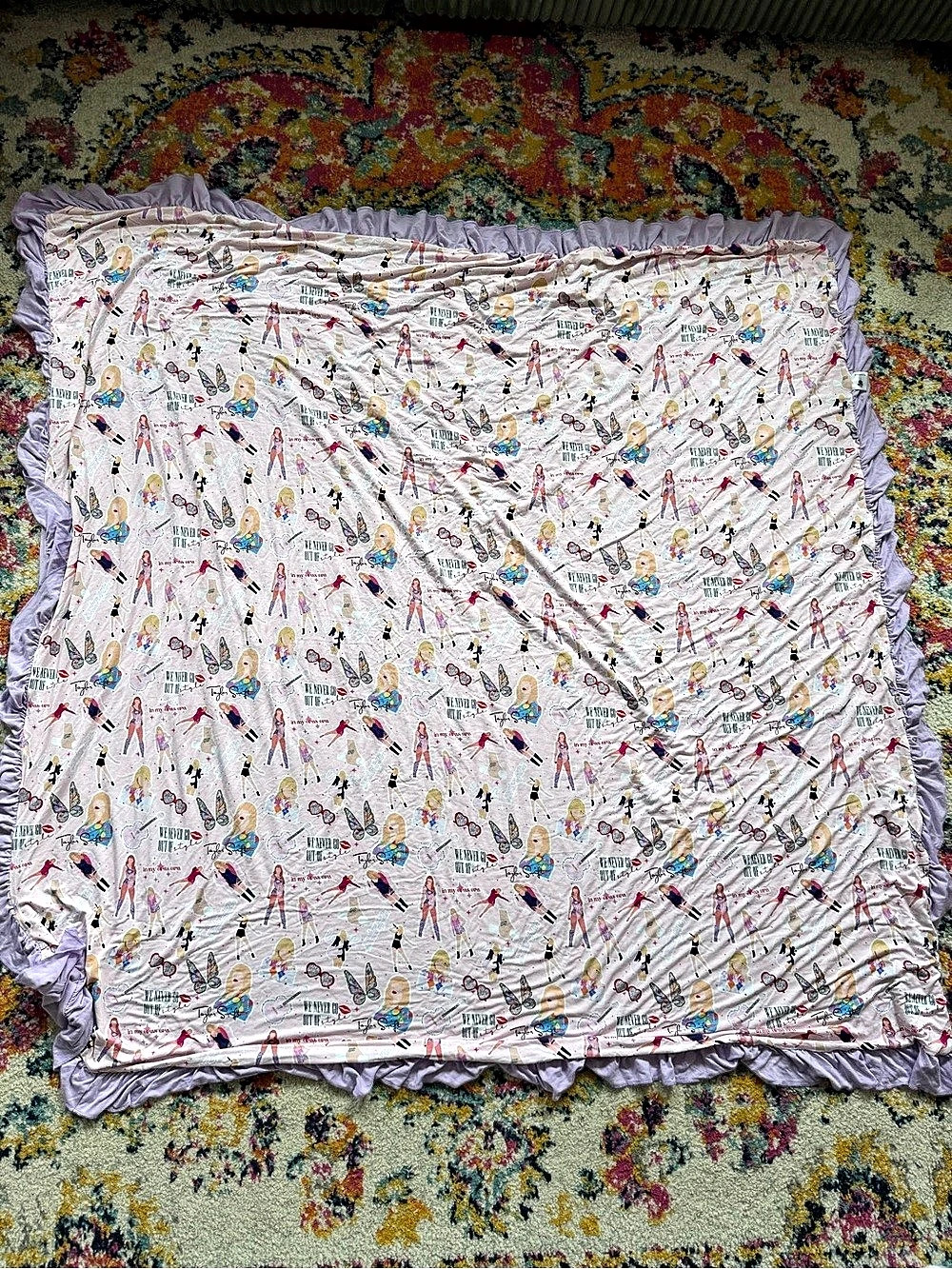 Little Loves and Co bamboo Taylor Swift Eras blanket. 48x48